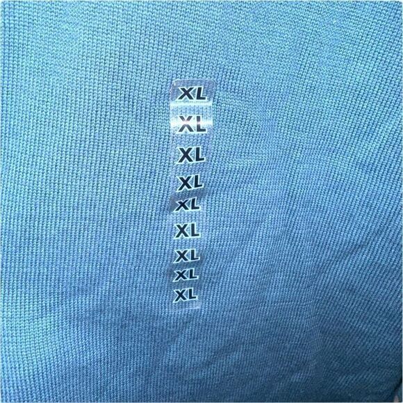 Brandini Teal Blue Knit Polo Collar Sweater Size XL - Picture 6 of 9